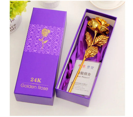 Golden Rose Gift For Her ❤️