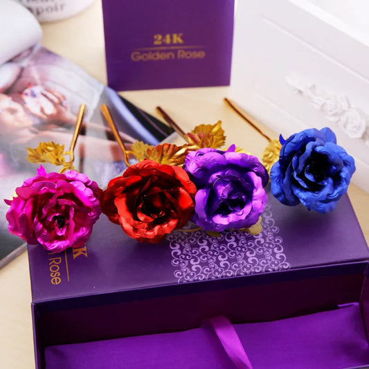 Golden Rose Gift For Her ❤️