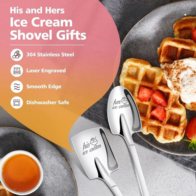 His and Hers Ice Cream Spoons ❤️