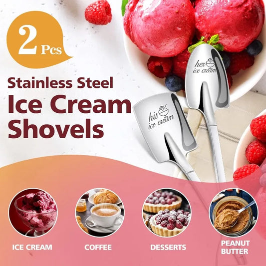 His and Hers Ice Cream Spoons ❤️