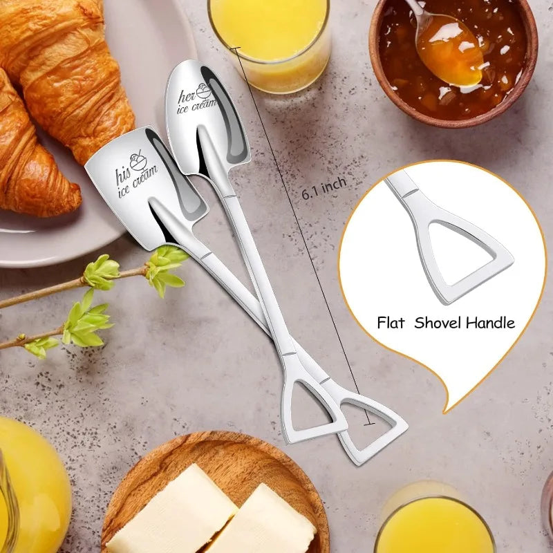 His and Hers Ice Cream Spoons ❤️