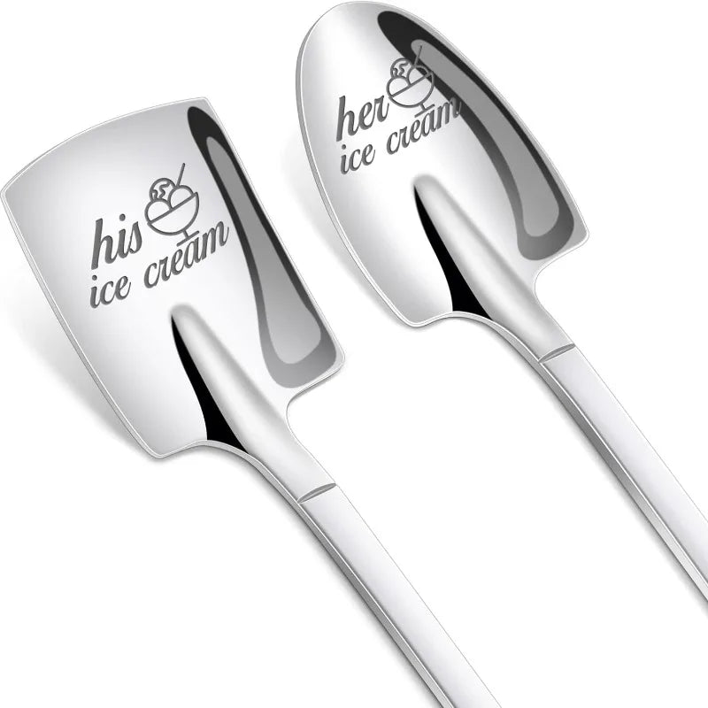 His and Hers Ice Cream Spoons ❤️