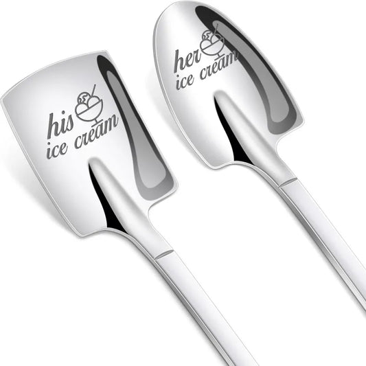His and Hers Ice Cream Spoons ❤️